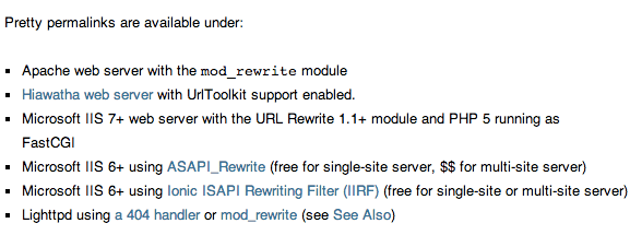 WordPress Permalinks is available for...